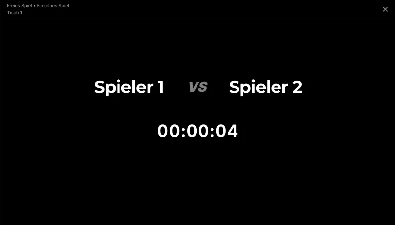 BilliardOS Client – Freies Spiel