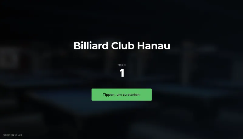 BilliardOS Client – Speisekarte & Events